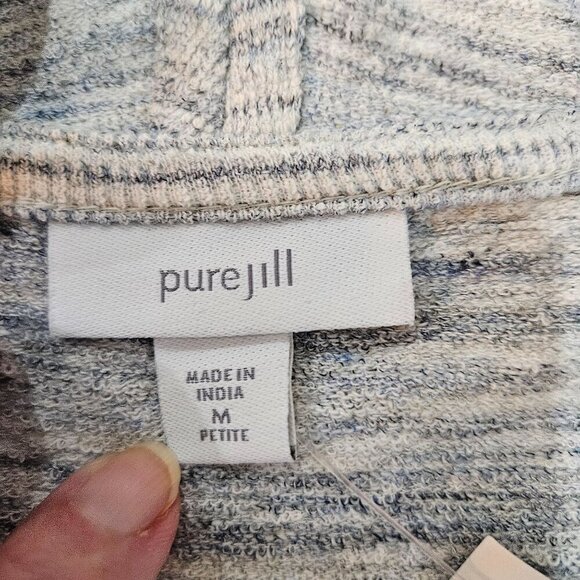 NEW J.Jill Pure Jill Medium Petite French Terry Sleeveless Mock Neck Top Heather - Picture 3 of 8